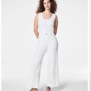SPANXshape™ EveryWear Cropped Wide Leg Jeans With Patch Pockets White Size 1X